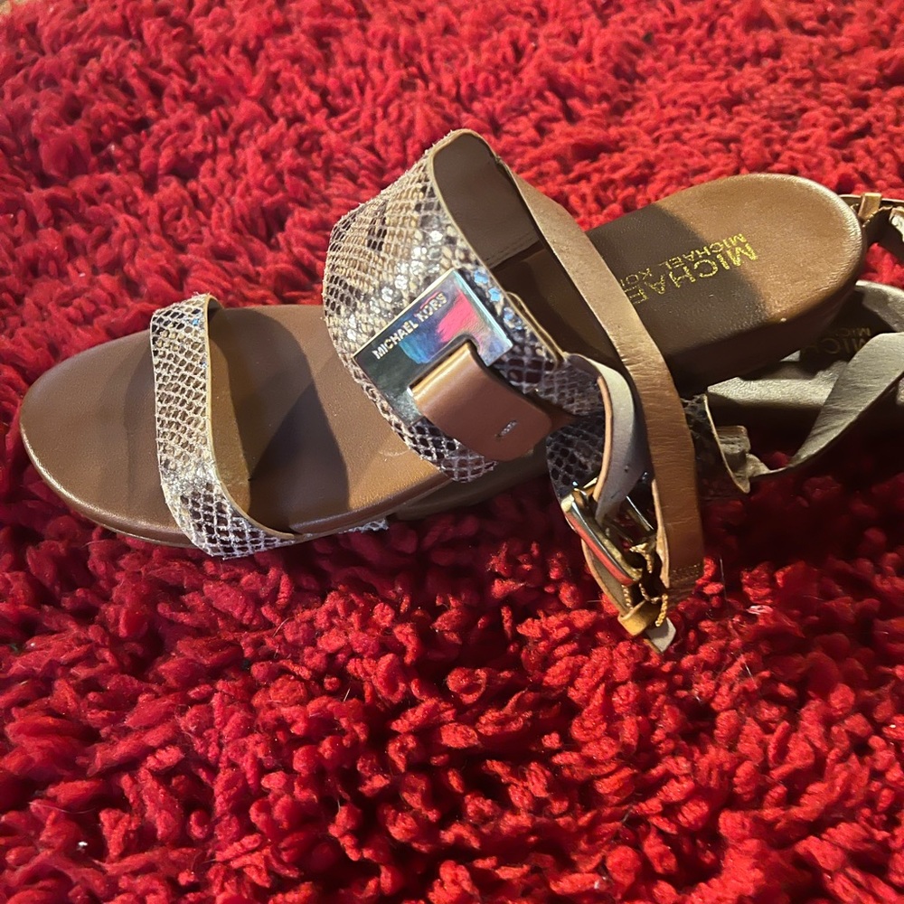Michael Kors snakeskin sandal size 8